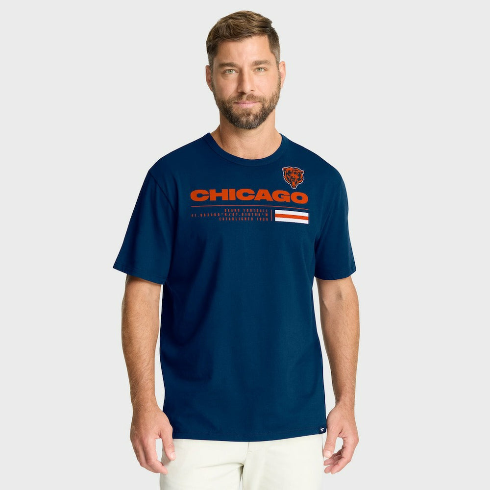 Chicago Bears Chop Block Legacy T-Shirt - Navy T-shirts