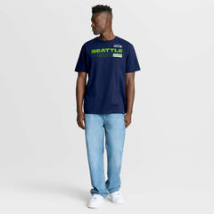 Seattle Seahawks Chop Block Legacy T-Shirt - College Navy T-shirts
