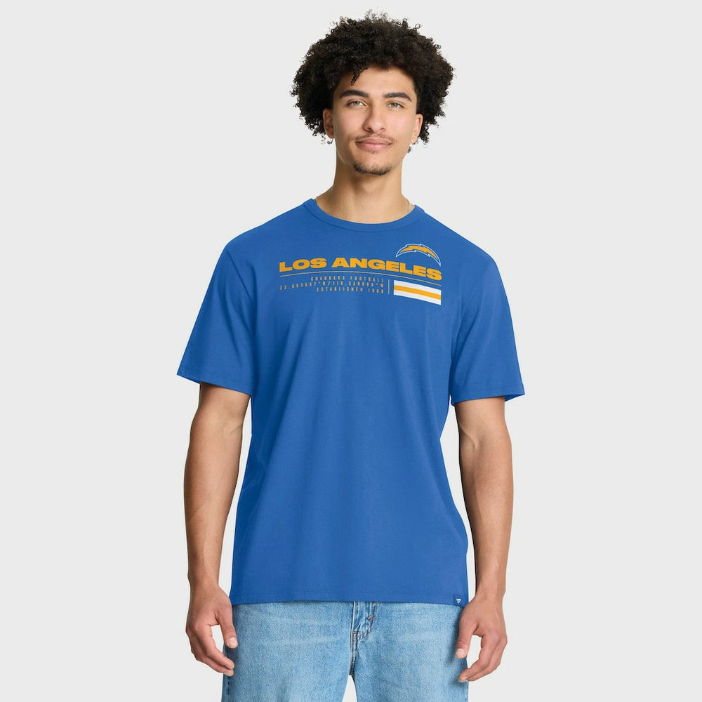 Los Angeles Chargers Chop Block Legacy T-Shirt - Powder Blue T-shirts