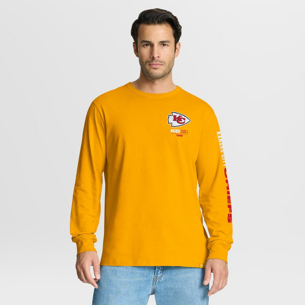 Kansas City Chiefs Clock Management Legacy Long Sleeve T-Shirt - Gold T-shirts