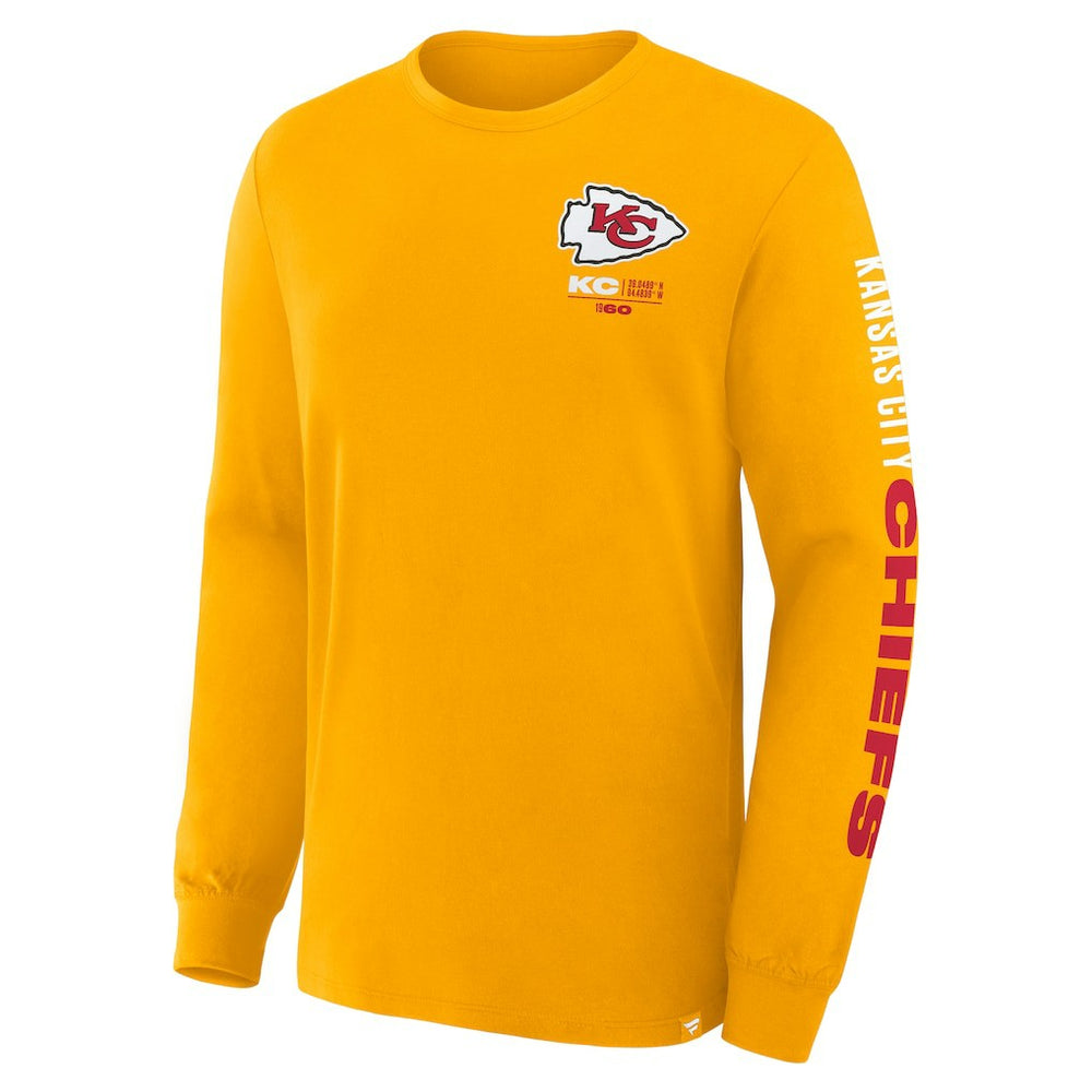 Kansas City Chiefs Clock Management Legacy Long Sleeve T-Shirt - Gold T-shirts