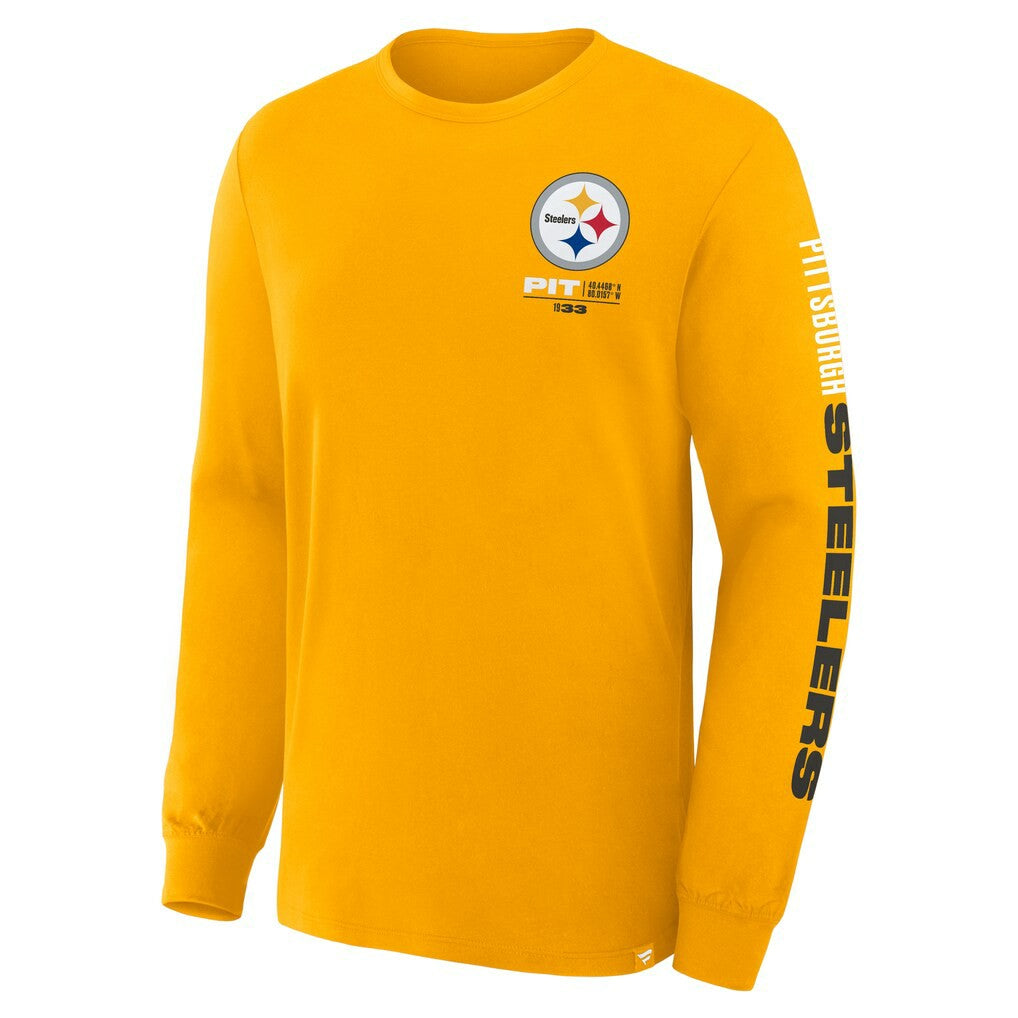 Pittsburgh Steelers Clock Management Legacy Long Sleeve T-Shirt - Gold T-shirts