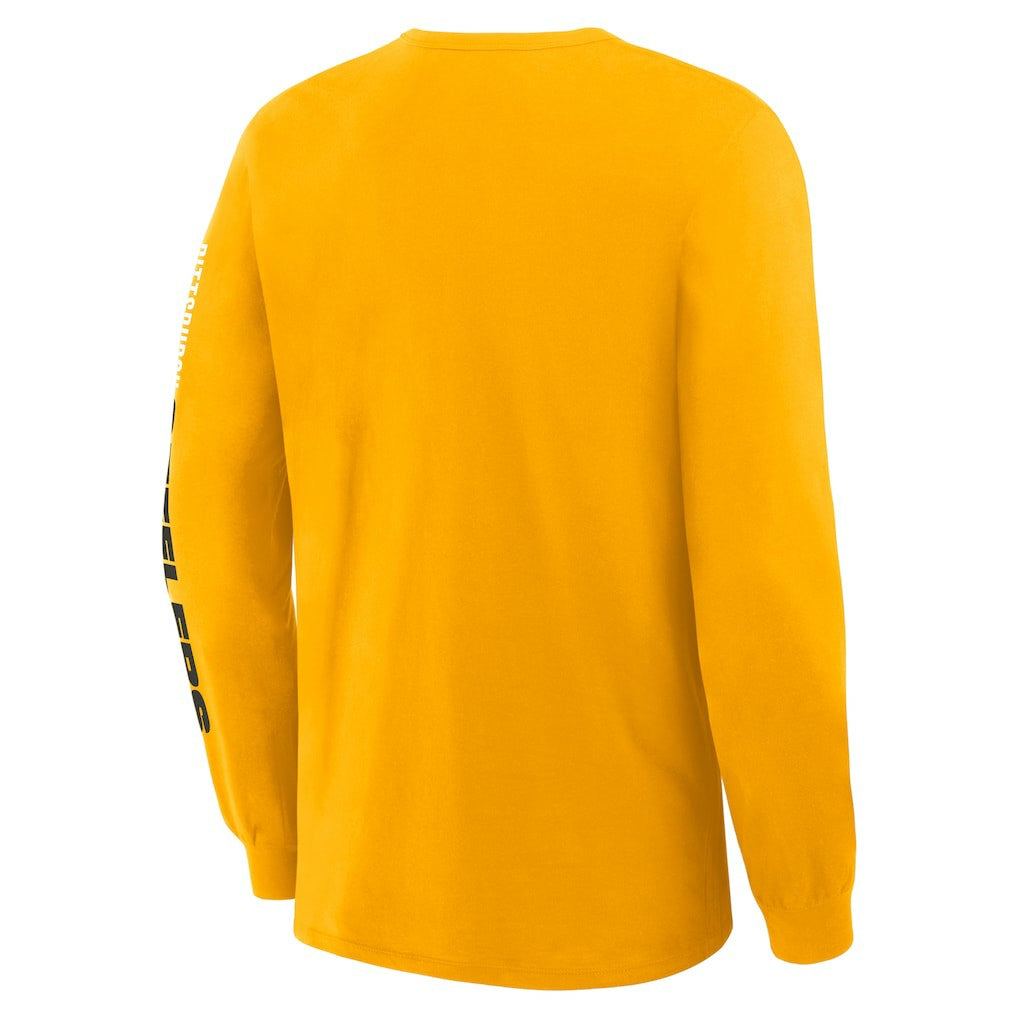 Pittsburgh Steelers Clock Management Legacy Long Sleeve T-Shirt - Gold T-shirts