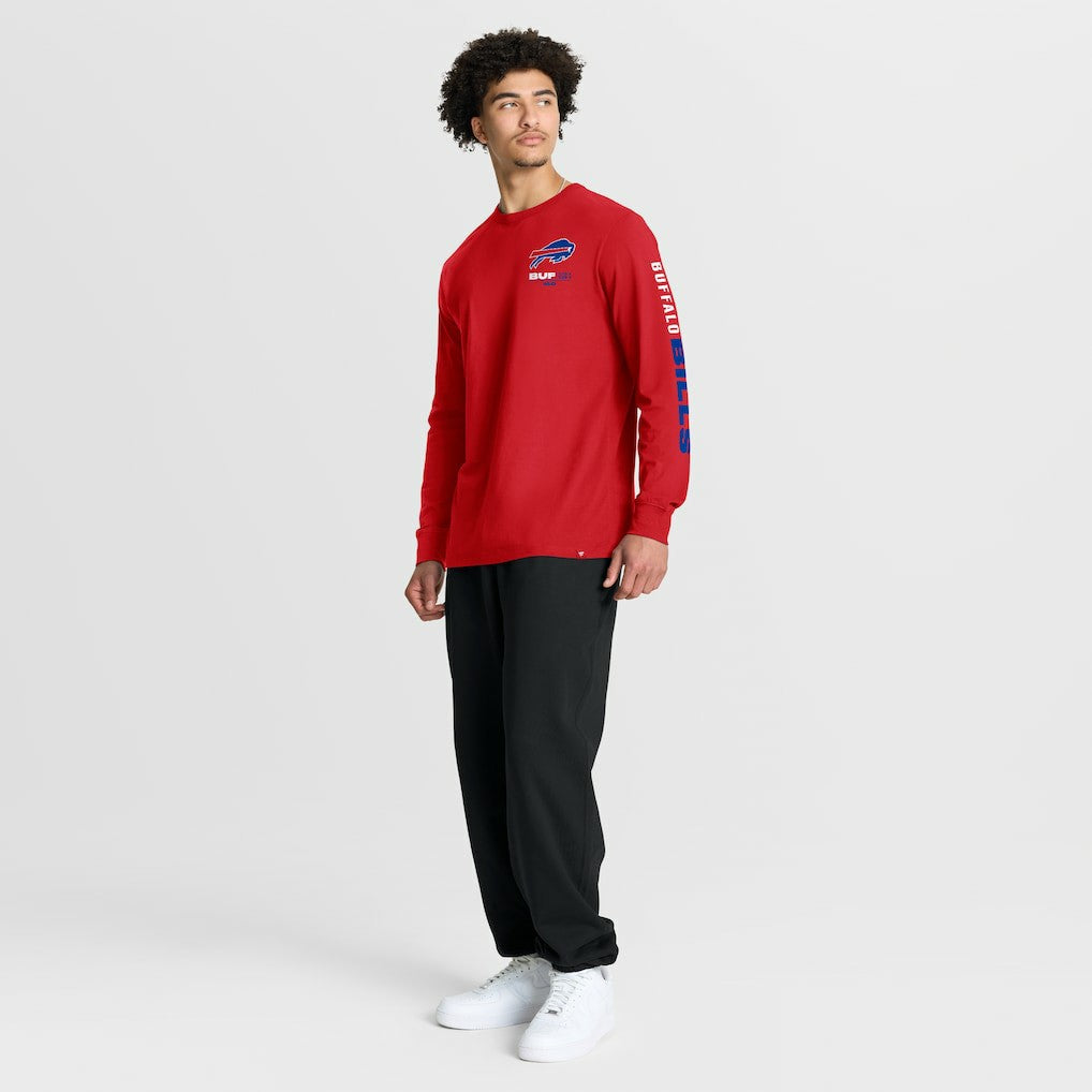 Buffalo Bills Clock Management Legacy Long Sleeve T-Shirt - Red T-shirts