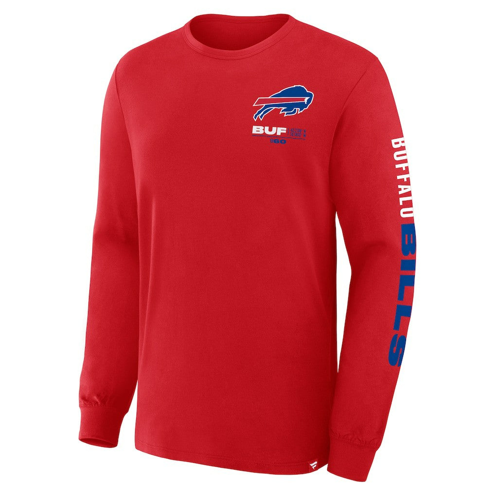 Buffalo Bills Clock Management Legacy Long Sleeve T-Shirt - Red T-shirts