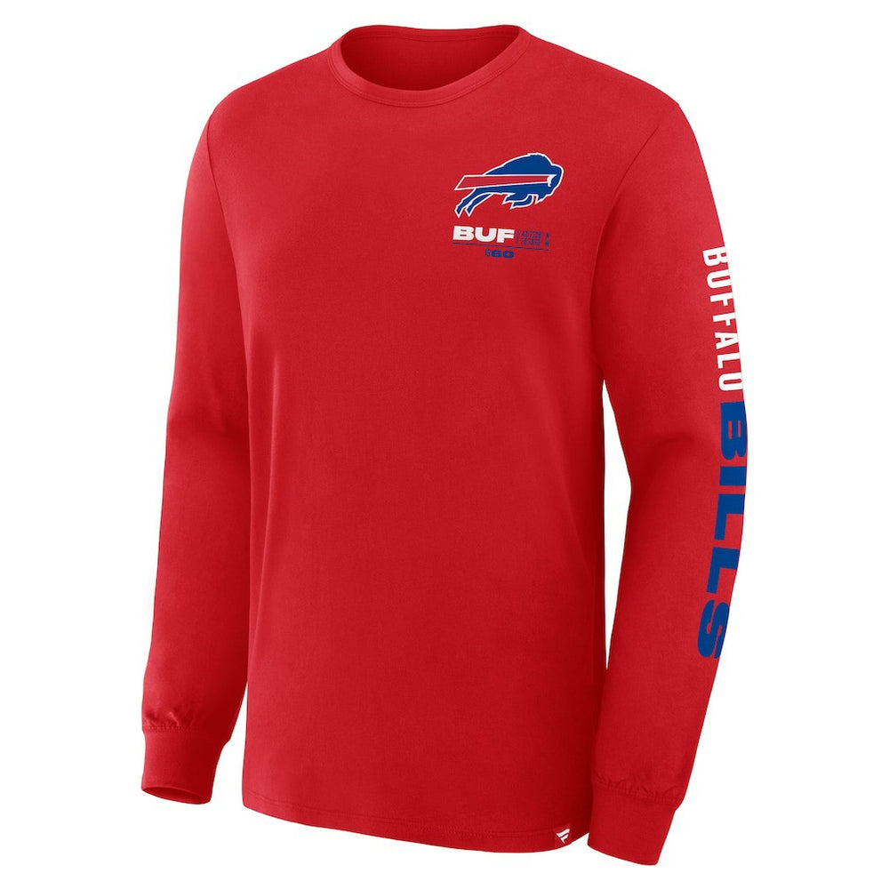 Buffalo Bills Clock Management Legacy Long Sleeve T-Shirt - Red T-shirts