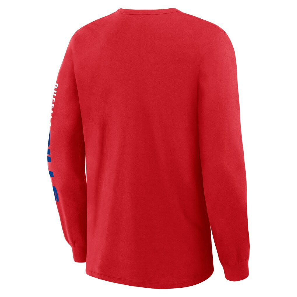 Buffalo Bills Clock Management Legacy Long Sleeve T-Shirt - Red T-shirts