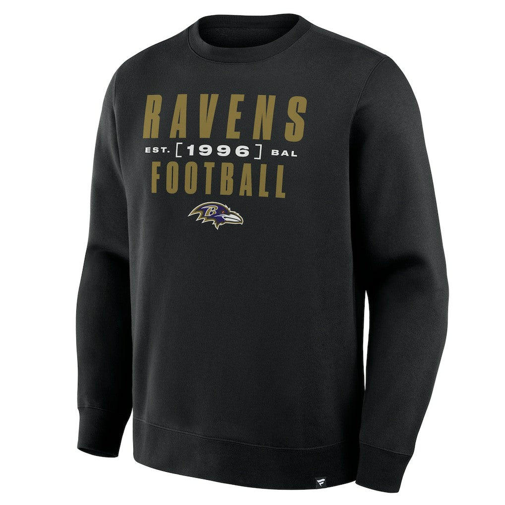 Baltimore Ravens Powerful Throw Legacy Pullover Sweatshirt - Black Pullover