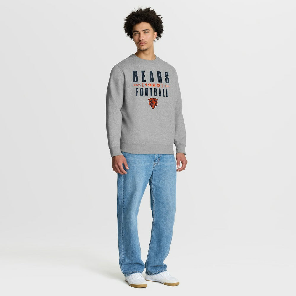 Chicago Bears Powerful Throw Legacy Pullover Sweatshirt - Heather Gray Pullover