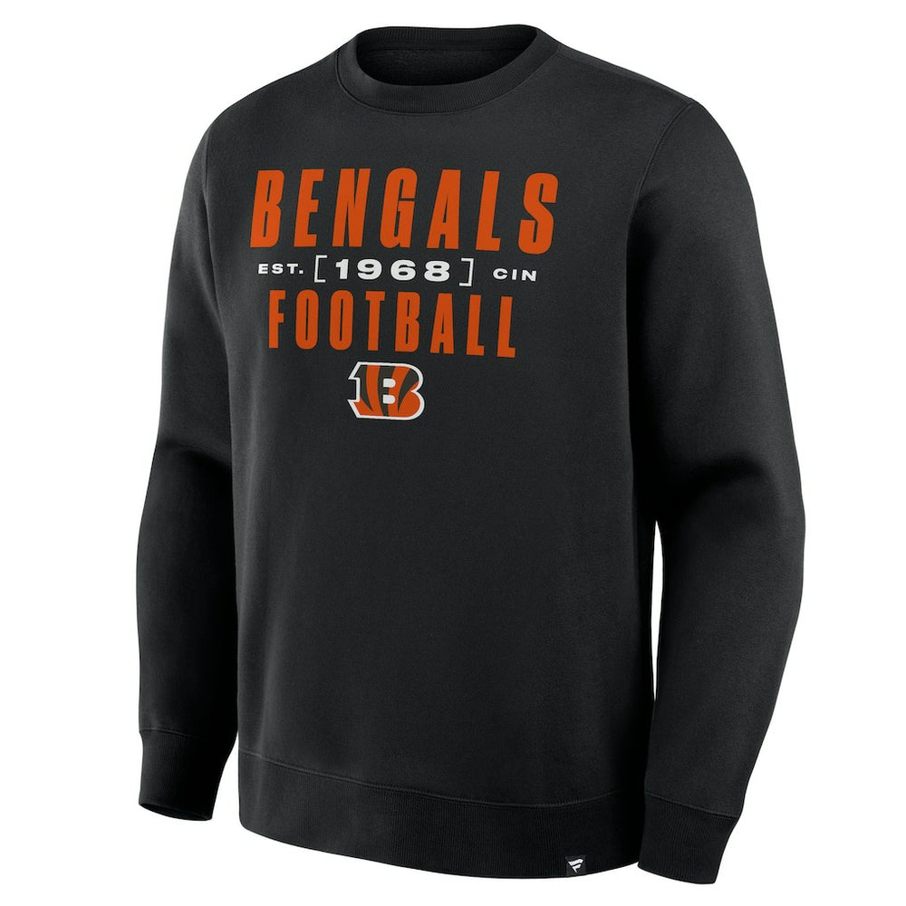 Cincinnati Bengals Powerful Throw Legacy Pullover Sweatshirt - Black Pullover