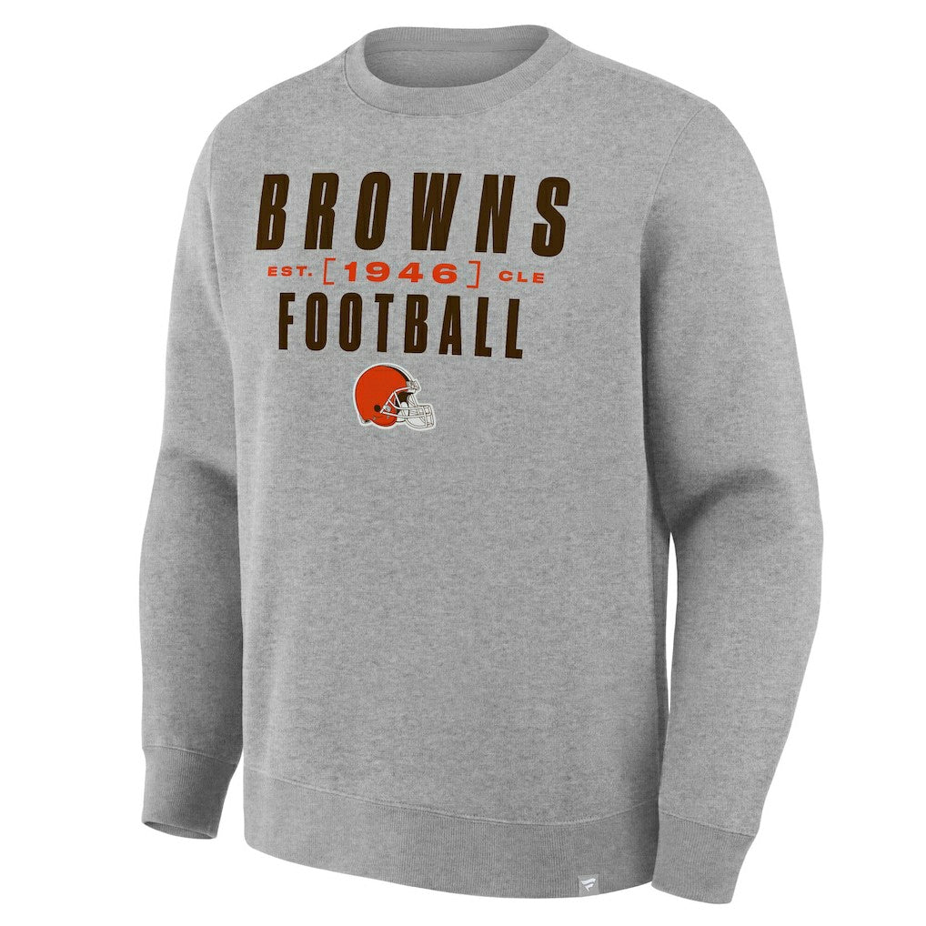 Cleveland Browns Powerful Throw Legacy Pullover Sweatshirt - Heather Gray Pullover