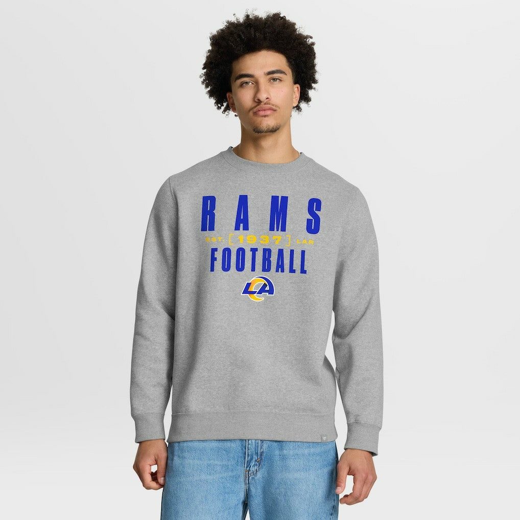 Los Angeles Rams Powerful Throw Legacy Pullover Sweatshirt - Heather Gray Pullover