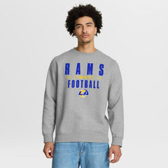 Los Angeles Rams Powerful Throw Legacy Pullover Sweatshirt - Heather Gray Pullover