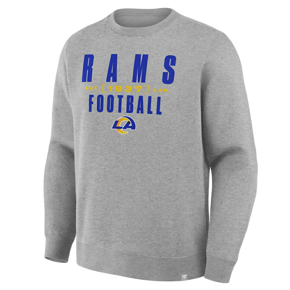 Los Angeles Rams Powerful Throw Legacy Pullover Sweatshirt - Heather Gray Pullover