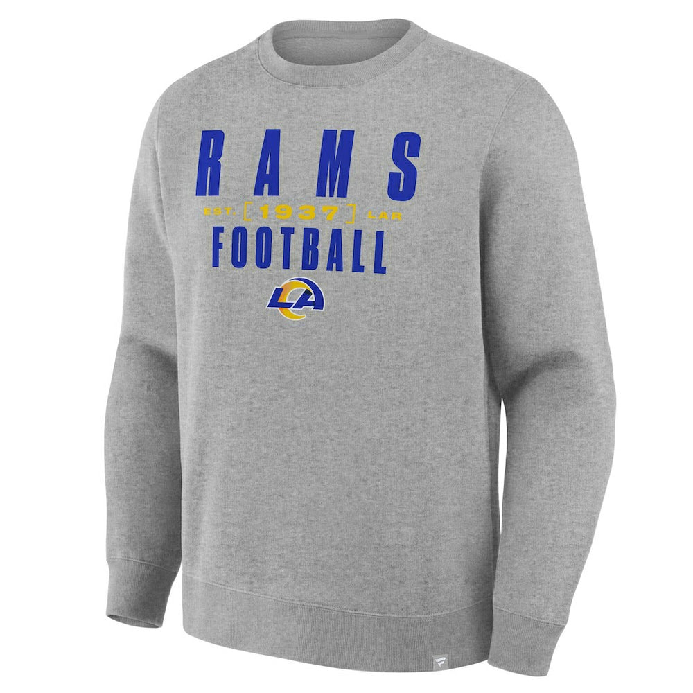 Los Angeles Rams Powerful Throw Legacy Pullover Sweatshirt - Heather Gray Pullover