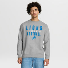 Detroit Lions Powerful Throw Legacy Pullover Sweatshirt - Heather Gray Pullover