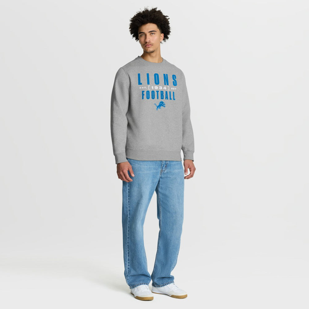 Detroit Lions Powerful Throw Legacy Pullover Sweatshirt - Heather Gray Pullover