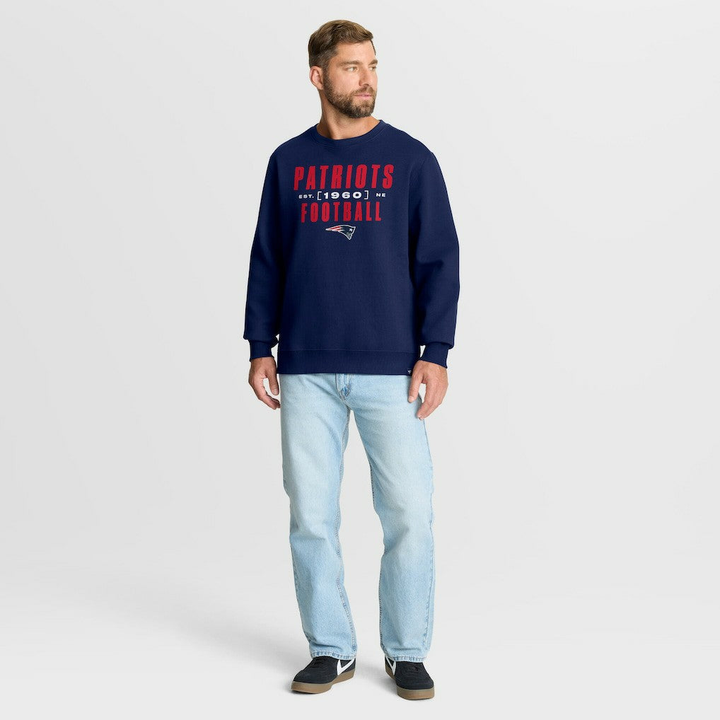 New England Patriots Powerful Throw Legacy Pullover Sweatshirt - Navy Pullover