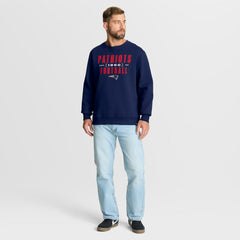 New England Patriots Powerful Throw Legacy Pullover Sweatshirt - Navy Pullover
