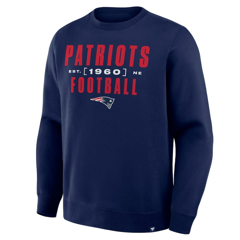 New England Patriots Powerful Throw Legacy Pullover Sweatshirt - Navy Pullover