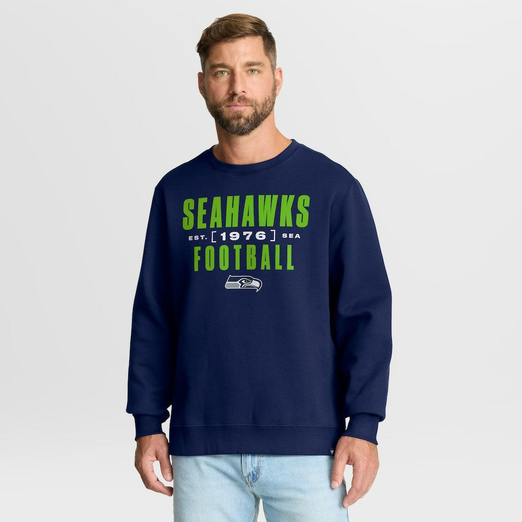 Seattle Seahawks Powerful Throw Legacy Pullover Sweatshirt - College Navy Pullover