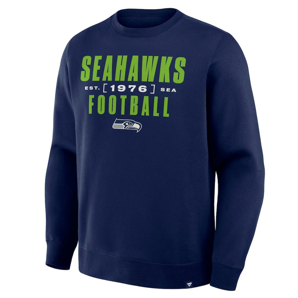 Seattle Seahawks Powerful Throw Legacy Pullover Sweatshirt - College Navy Pullover