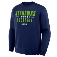 Seattle Seahawks Powerful Throw Legacy Pullover Sweatshirt - College Navy Pullover