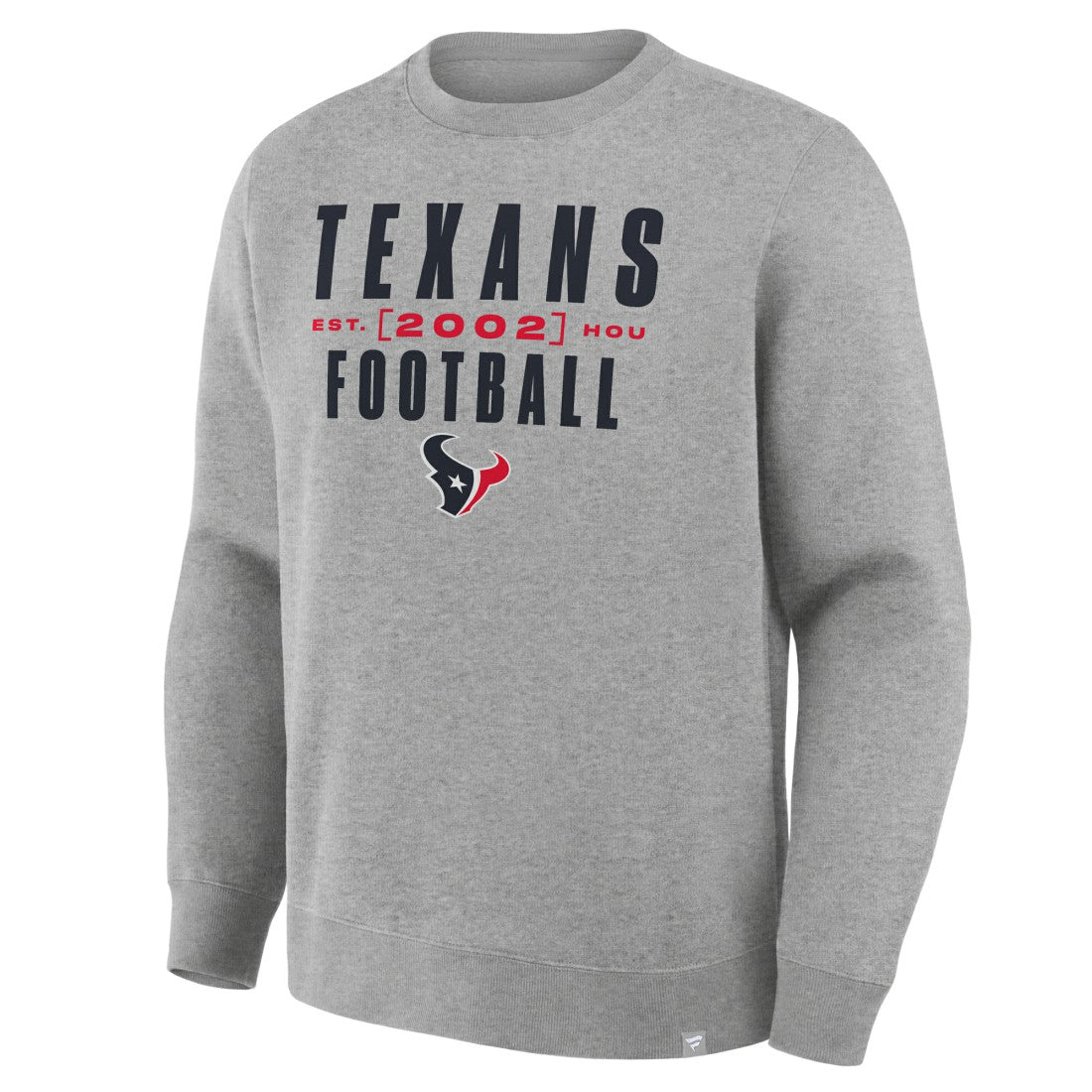 Houston Texans Powerful Throw Legacy Pullover Sweatshirt - Heather Gray Pullover