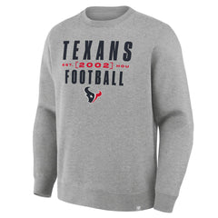 Houston Texans Powerful Throw Legacy Pullover Sweatshirt - Heather Gray Pullover