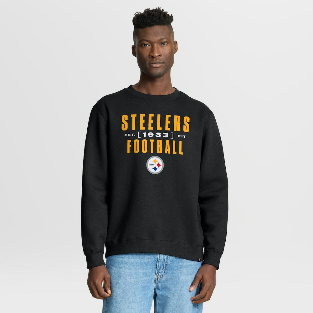 Pittsburgh Steelers Powerful Throw Legacy Pullover Sweatshirt - Black Pullover