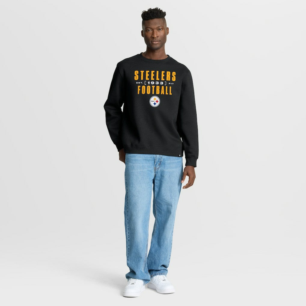 Pittsburgh Steelers Powerful Throw Legacy Pullover Sweatshirt - Black Pullover