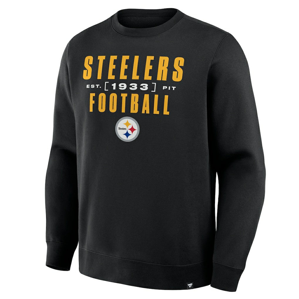 Pittsburgh Steelers Powerful Throw Legacy Pullover Sweatshirt - Black Pullover
