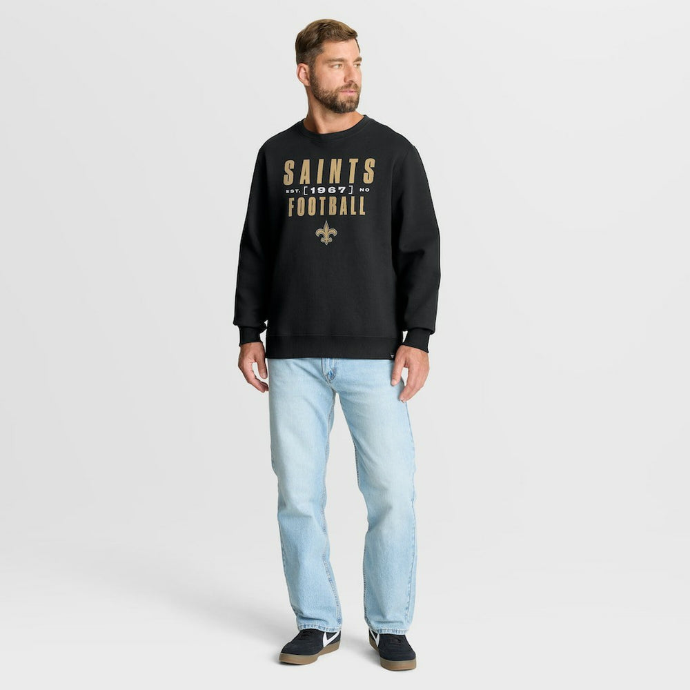 New Orleans Saints Powerful Throw Legacy Pullover Sweatshirt - Black Pullover