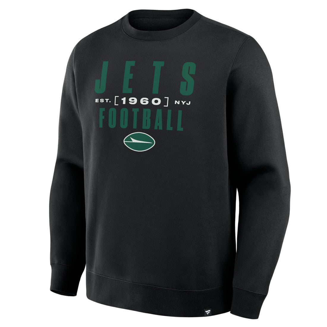 New York Jets Powerful Throw Legacy Pullover Sweatshirt - Black Pullover