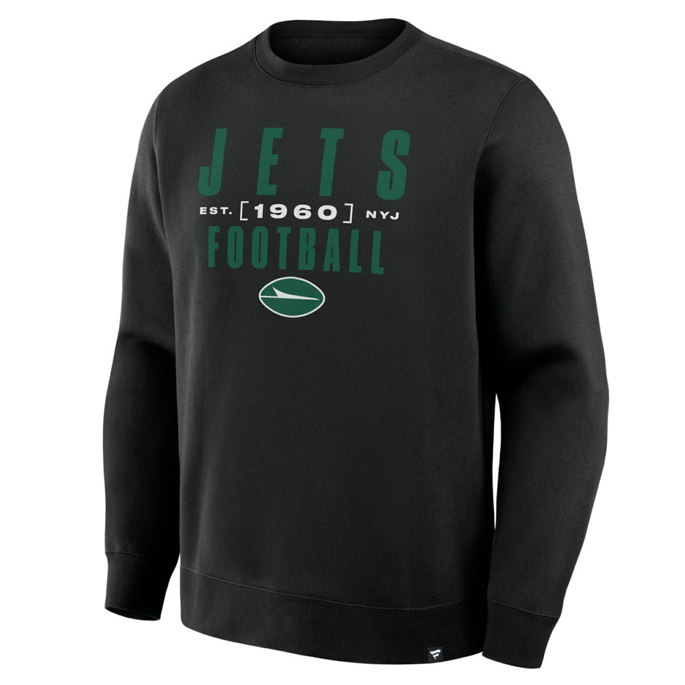New York Jets Powerful Throw Legacy Pullover Sweatshirt - Black Pullover