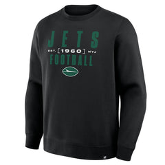 New York Jets Powerful Throw Legacy Pullover Sweatshirt - Black Pullover