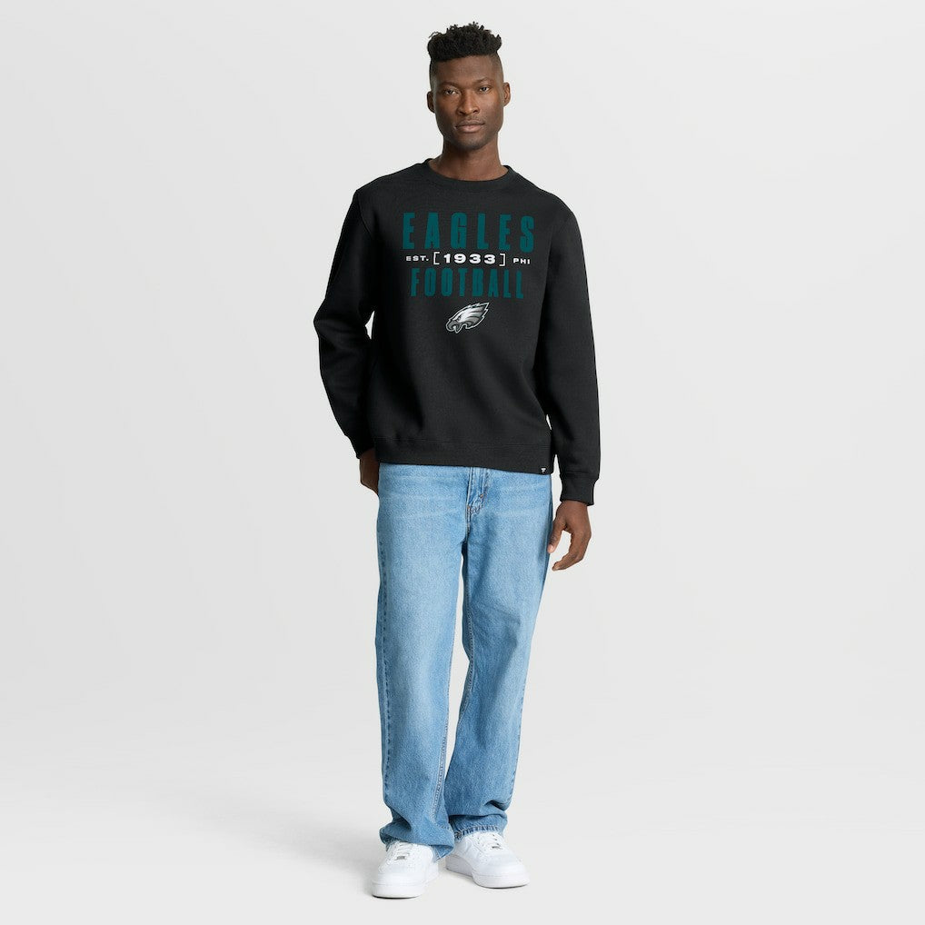 Philadelphia Eagles Powerful Throw Legacy Pullover Sweatshirt - Black Pullover