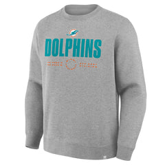 Miami Dolphins Direct Handoff Legacy Pullover Sweatshirt - Heather Gray Pullover