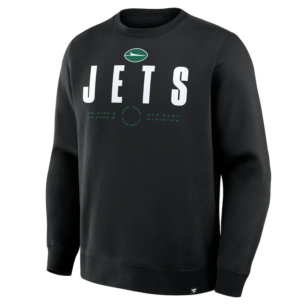 New York Jets Direct Handoff Legacy Pullover Sweatshirt - Black Pullover