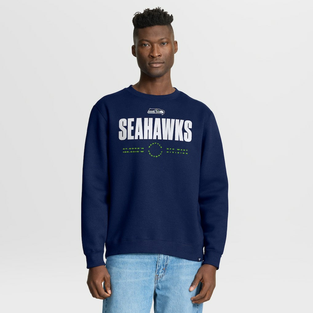 Seattle Seahawks Direct Handoff Legacy Pullover Sweatshirt - College Navy Pullover