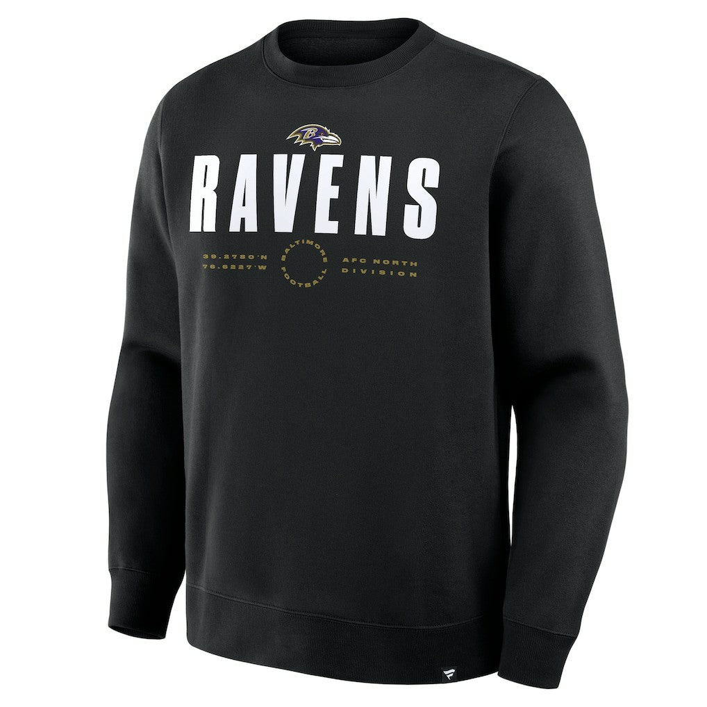 Baltimore Ravens Direct Handoff Legacy Pullover Sweatshirt - Black Pullover