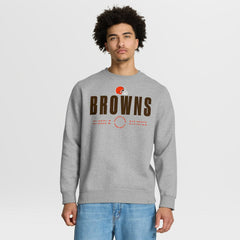 Cleveland Browns Direct Handoff Legacy Pullover Sweatshirt - Heather Gray Pullover