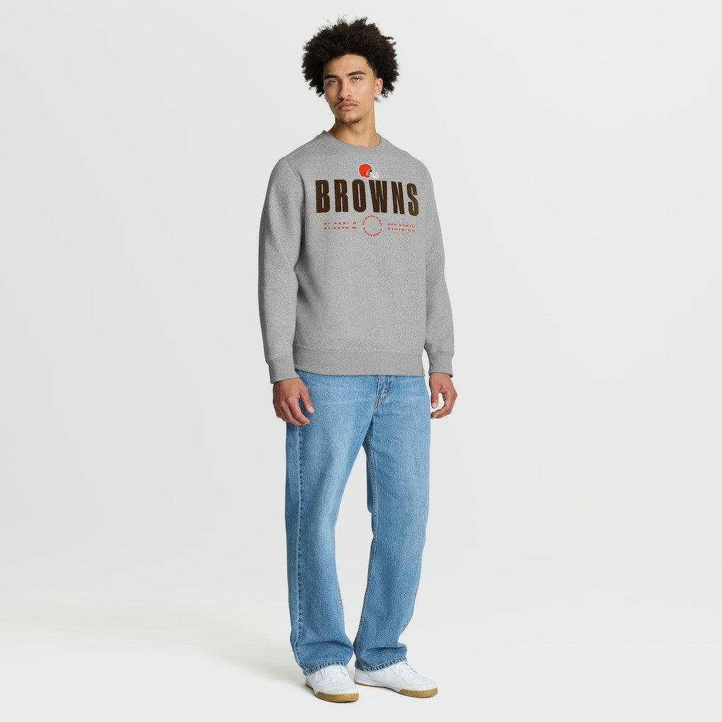 Cleveland Browns Direct Handoff Legacy Pullover Sweatshirt - Heather Gray Pullover