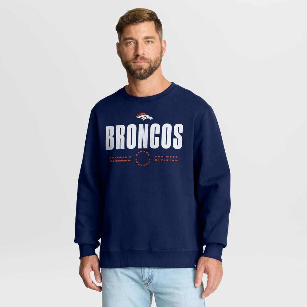 Denver Broncos Direct Handoff Legacy Pullover Sweatshirt - Navy Pullover