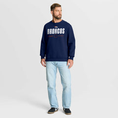 Denver Broncos Direct Handoff Legacy Pullover Sweatshirt - Navy Pullover