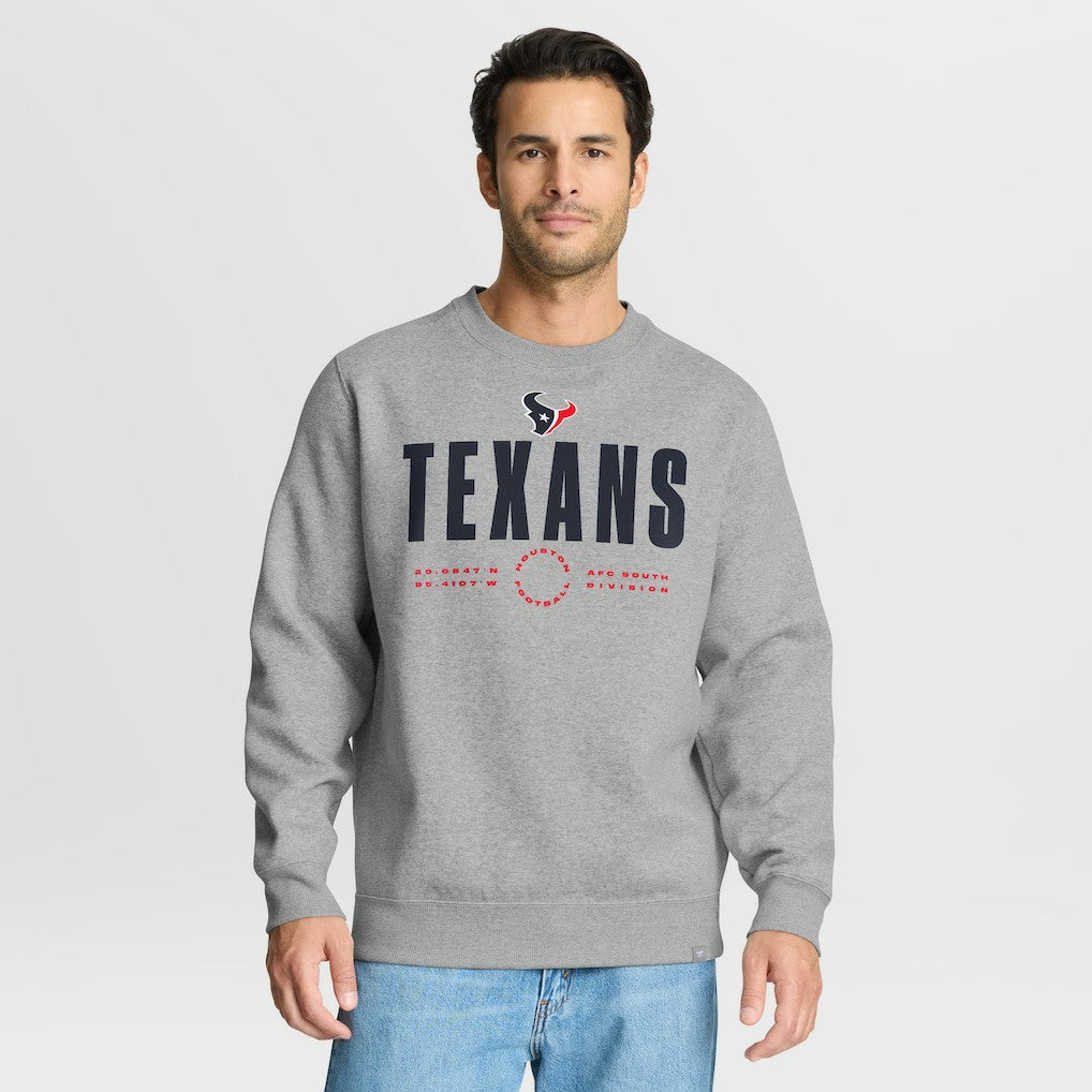 Houston Texans Direct Handoff Legacy Pullover Sweatshirt - Heather Gray Pullover