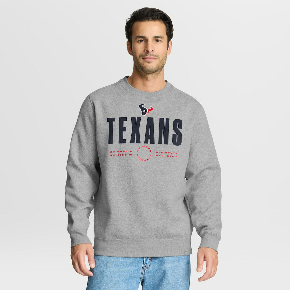 Houston Texans Direct Handoff Legacy Pullover Sweatshirt - Heather Gray Pullover