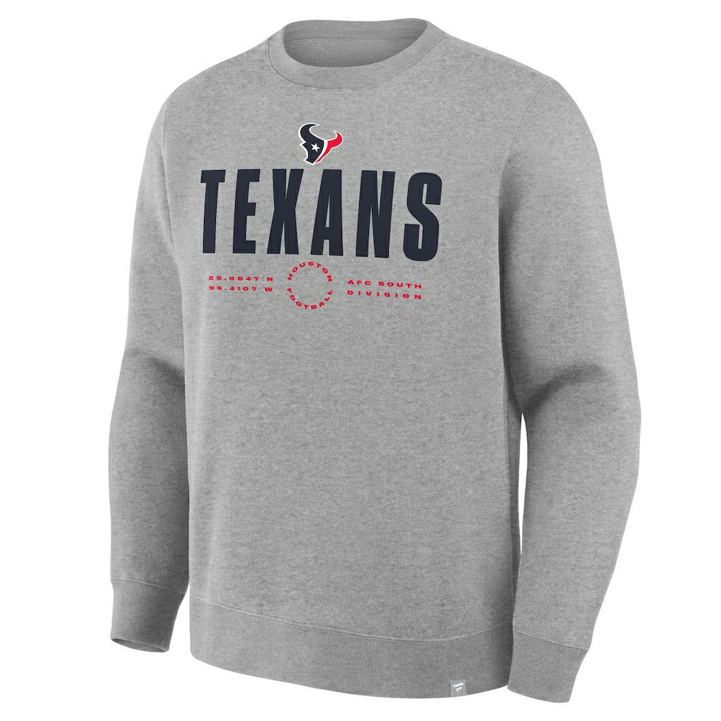 Houston Texans Direct Handoff Legacy Pullover Sweatshirt - Heather Gray Pullover