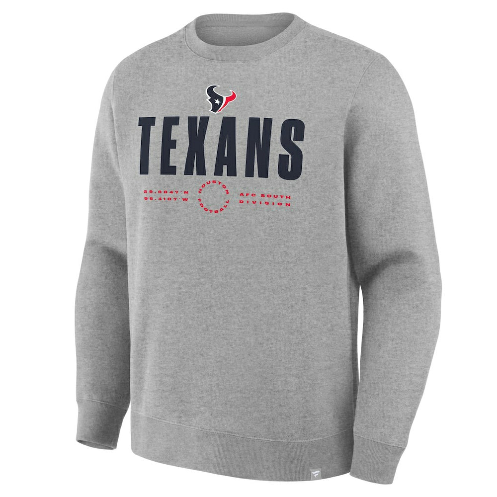 Houston Texans Direct Handoff Legacy Pullover Sweatshirt - Heather Gray Pullover