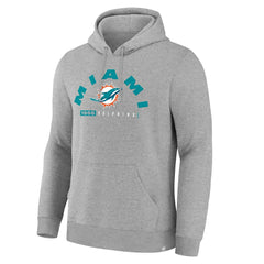 Miami Dolphins Delay of Game Legacy Pullover Hoodie - Heather Gray Hoodies